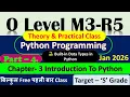 O Level Python Programming Complete M3-R5 Chapter-3 Jan 2026 Part - 4