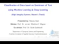 Multiclass text classification based on the sentiment of the text