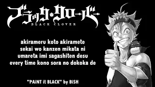black clover opening 2 full paint it black by bish lyrics