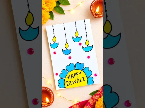 Beautiful Diwali Card 🪔 | Happy Diwali 2026 #shorts #youtubeshorts #diwali #diy