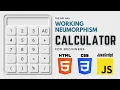 Working neumorphism calculator using HTML CSS JavaScript
