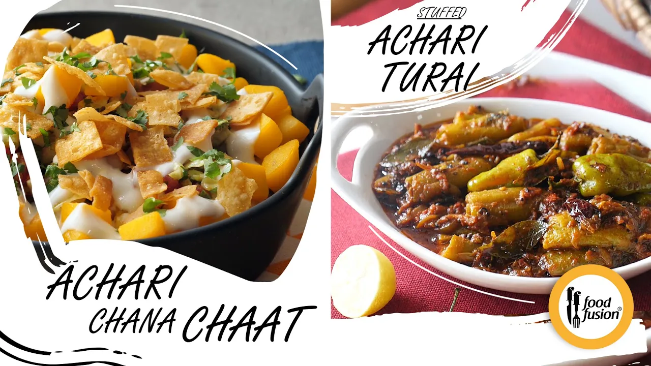Stuffed Achari Turai & Achari Chana Chaat Recipes By Food Fusion