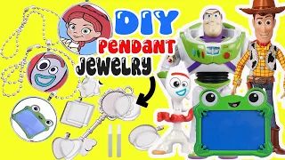 Toy Story 5 Movie DIY Pendant Jewelry with Jessie, Woody, Buzz, Lily Pad Dolls! Kids Crafts