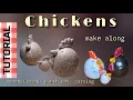 36 TUTORIAL Chickens from Easy pinchpots