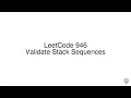 LeetCode 946 Validate Stack Sequences