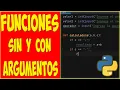 Python Tutorial - Functions in Python with and without arguments