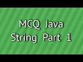 MCQ Java String Part 1