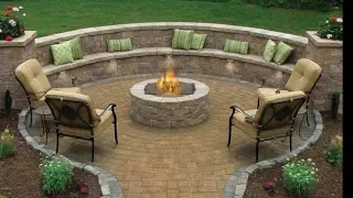 Installing Circle Paver kit pathway firepit retaining wall and seating area Part 1