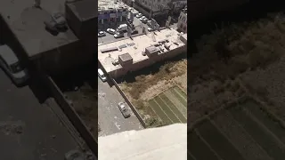 تصوير صنعاء القديمه من اكبر صومعه في صنعاء 