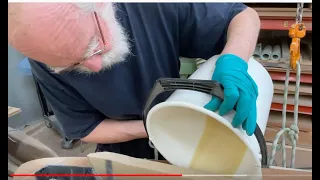 16 August 2022. Foaming the port and starbord sides of the bow.