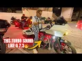 Harley Davidson Turbo d roadglide sounds like a 7 3 Powerstroke - Froggys Saloon Bikenight 2025