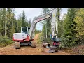 Replacing old concrete Culvert pipes in the Forest