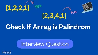 Check Palindromic Array JavaScript Interview Question Explained