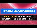 Part MASTERING WORDPRESS WEBSITES - 1