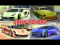 BEST CREW COLOR PAINT JOBS IN GTA 5 ONLINE Crew Color Paint Jobs Showcase