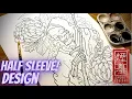 How to draw a Grim Reaper tattoo design sleeve tattoo tutorial - part 1