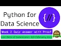 NPTEL Python for Data Science Week 2 Quiz answers with detailed proof of each answer