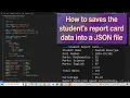 A very simple student Report Card by Python with save data in json file