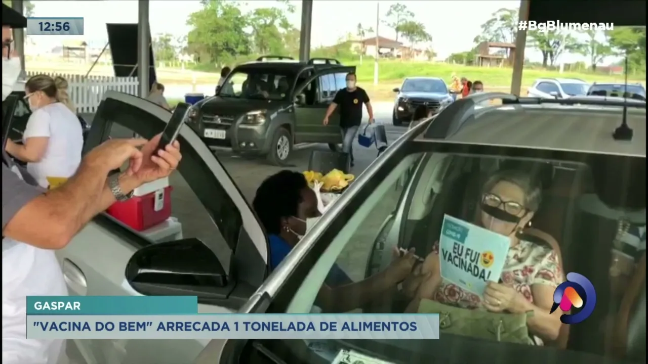 "Vacina do Bem" arrecada uma tonelada de alimentos em Gaspar