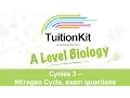 High band Biology Cycles 3 - Nitrogen Cycle exam questions