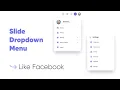 Create Dropdown Menu Like Facebook using HTML CSS and Javascript