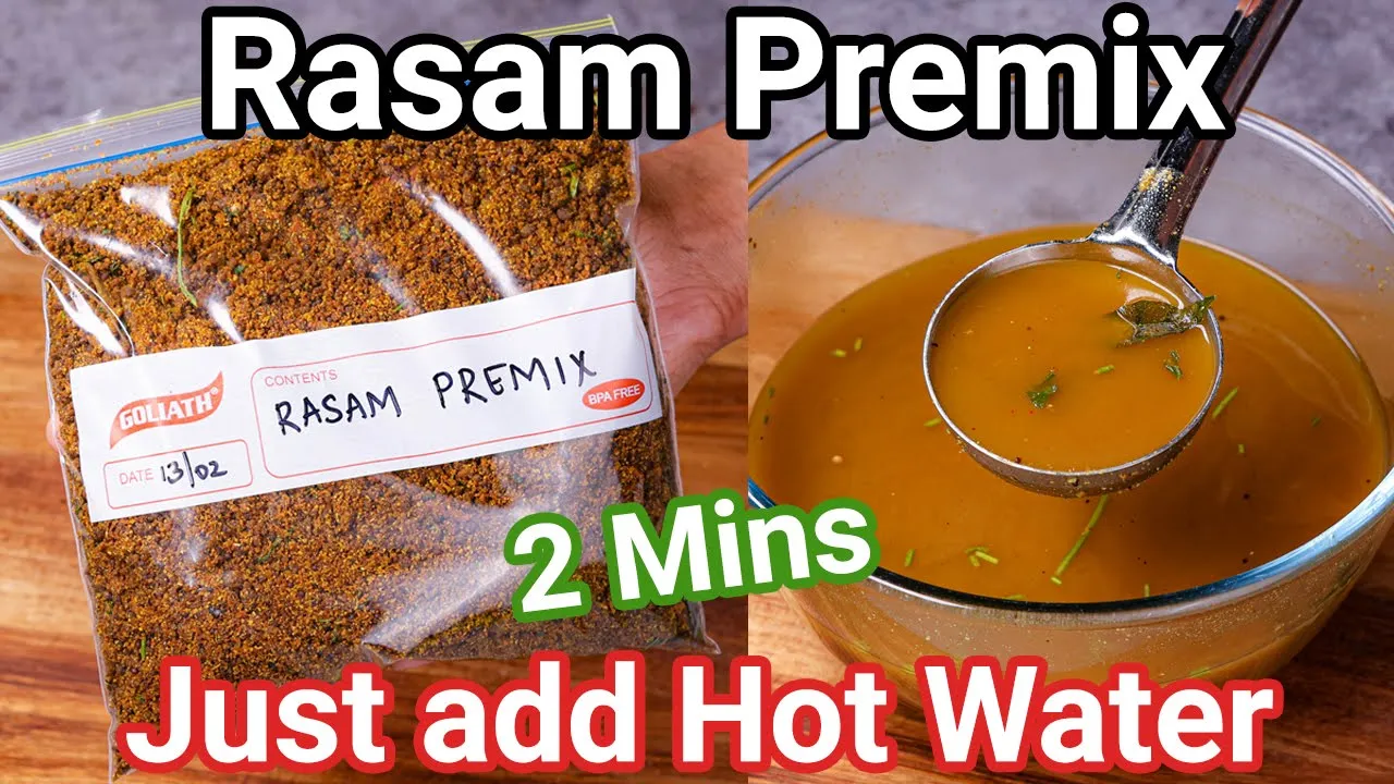 2 Mins Rasam - Just Add Hot Water   Healthy, Tasty Rasam for Travel or Hostel   Instant Rasam Premix