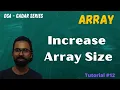 Increase Size of Array Dynamically Arrays Gadar DSA Series