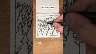 Drawing a FOREST is EASIER than drawing a TREE Pine forest version