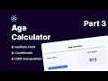 Build Age Calculator App in React Mini Project Design User Interface CSS Fix