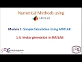 1 4 MATLAB Numerical Methods - Basic Calculation using MATLAB