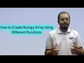 How to Create Numpy Array Using Different Functions
