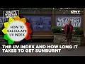 The UV index and how long it takes to get sunburnt