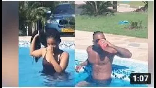 diamond amvuta mini mars nyumbani kwake baada ya kusema anampenda aonekana akiogelea nae hanstone