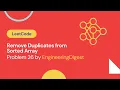REMOVE DUPLICATES FROM SORTED ARRAY LeetCode