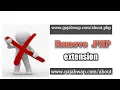 How to remove html and php from url