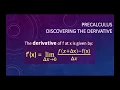 Precalculus Discovering the Derivative