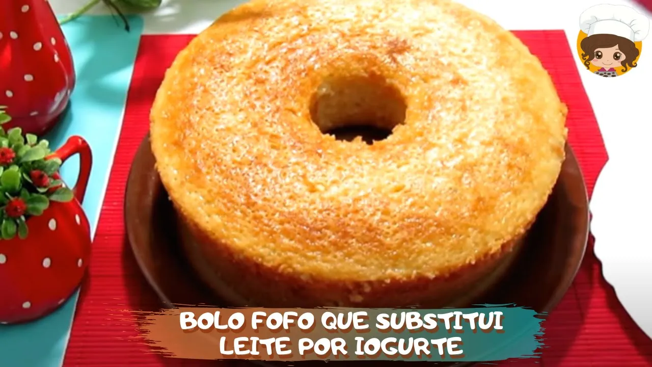 BOLO DE IOGURTE SIMPLES E SUPER FOFINHO