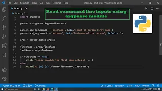 Read named command line inputs in python with argparse module Taming Python Skill
