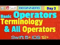 IOS Swift 5 Theory Tutorial Basics Operators - Terminology All Operators