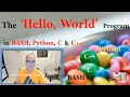 The Hello World Program in BASH Python C and C