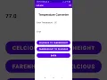 Temperature convener application Android studio Java