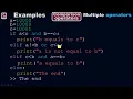 Multiple Comparison Operators in a single program - Python by