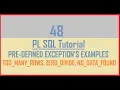 Tutorial 48 Pre-Defined Exception s Example too - many
