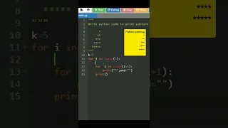 pattern printing in python Star pattern
