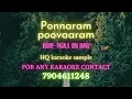 Lagu Ponnaram poovaaram song karaoke sample HQ