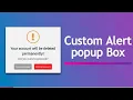 Custom Alert Popup Box Using HTML CSS Javascript Gscodify Technical
