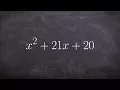 Learn how to factor a trinomial using a rectangle and the diamond method