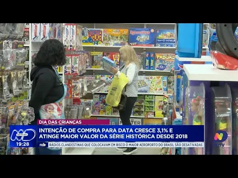 Dia das Crianças se aproxima e intenção de compra em SC cresce 3,1% em 2024