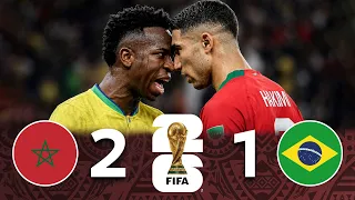 ملخص مباراة المغرب والبرازيل (2-1) | ليلة انهيار السامبا أمام زئير الأسود🔥