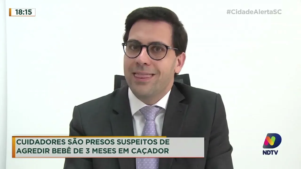 Cuidadores são presos por agressões contra bebê de 3 meses em Caçador